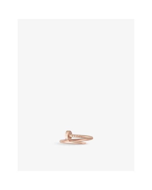 Cartier White Juste Un Clou Small 18Ct Rose- Ring
