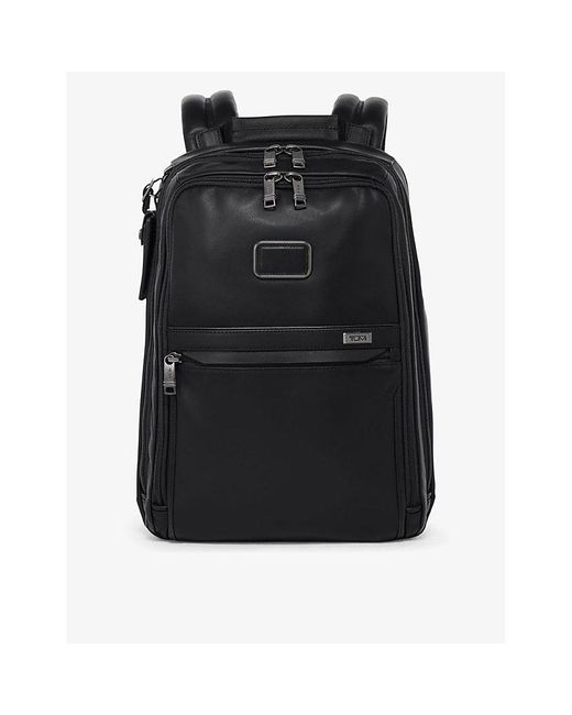 Tumi Black Alpha 3 Slim Leather Backpack