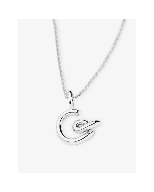 Missoma Metallic Curly Molten Mini Initial G-Plated Sterling- Necklace