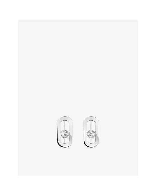 Messika White So Move 18Ct- And 0.15Ct Diamond Brooch