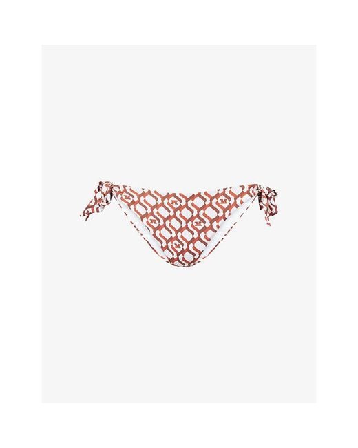 Max Mara Pink Silvana Printed Bikini Bottoms