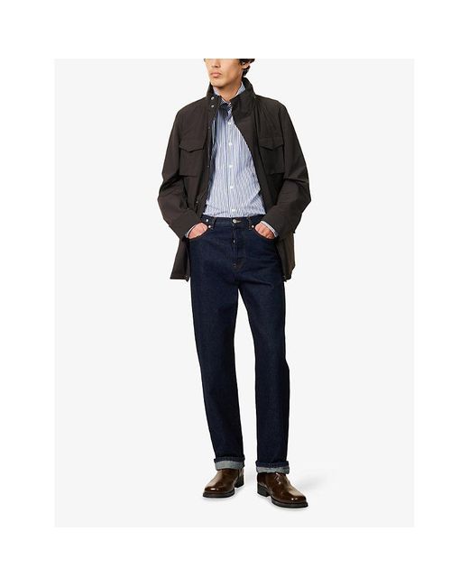 Oscar Jacobson Black M-65 Field Shell Jacket for men