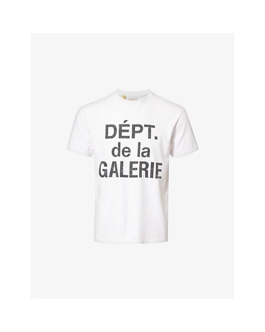 GALLERY DEPT. White Dépt De La Galerie Slogan-print Cotton-jersey T-shirt X for men