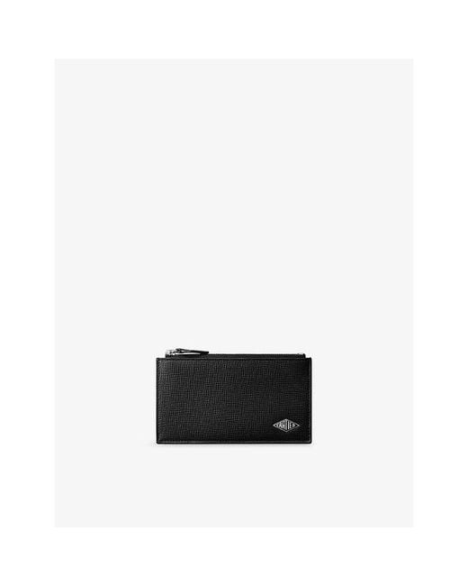 Cartier Black Losange De Zipped Leather Card Holder