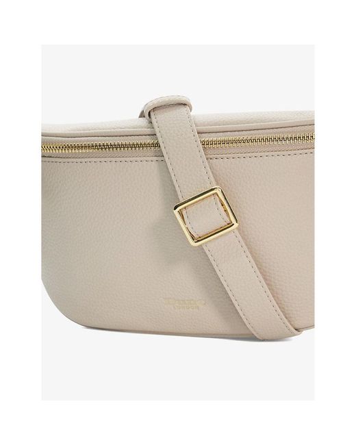 Dune Natural Dent Small Logo-embossed Faux-leather Cross-body Bag