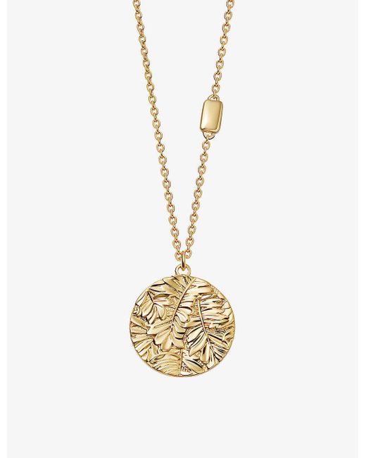 Astley Clarke Metallic Terra Treasured Engravable 18ct Yellow Gold-vermeil Necklace