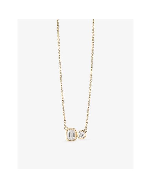 Astley Clarke White Mini Toi Et Moi 14Ct And Lab-Grown Diamond Pendant Necklace