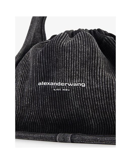 Alexander Wang Black Ryan Small Stretch-cotton Top-handle Bag
