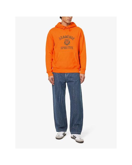 Polo Ralph Lauren Orange Logo-print Kangaroo-pocket Cotton-blend Hoody Xx for men