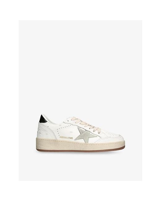 Golden Goose Deluxe Brand White Ballstar 2 Leather Low-Top Trainers for men