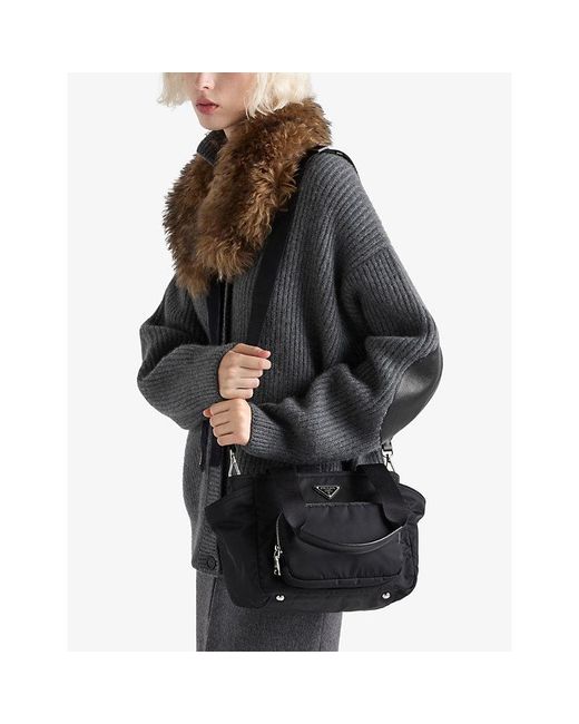 Prada Black Re-Nylon Tote Bag