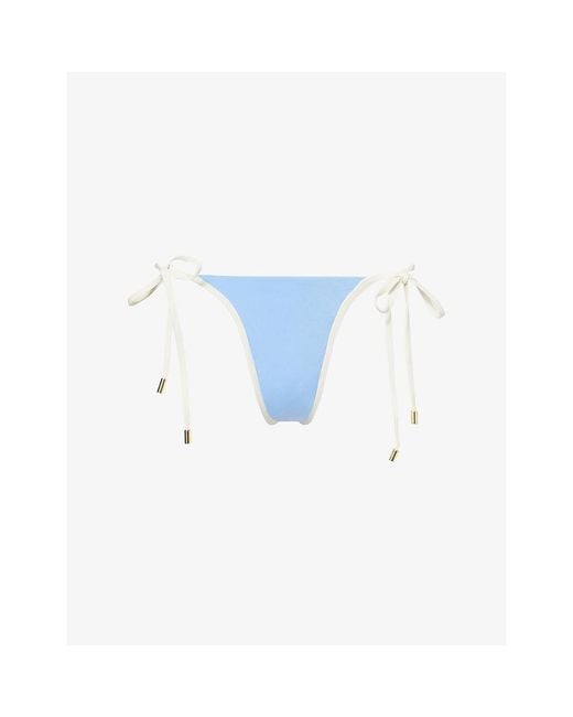 Cheap Monday Blue Palma Thong Bikini Bottoms