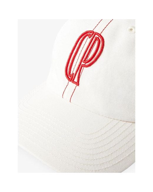 Claudie Pierlot White Embroidered Monogram Cotton Baseball Cap