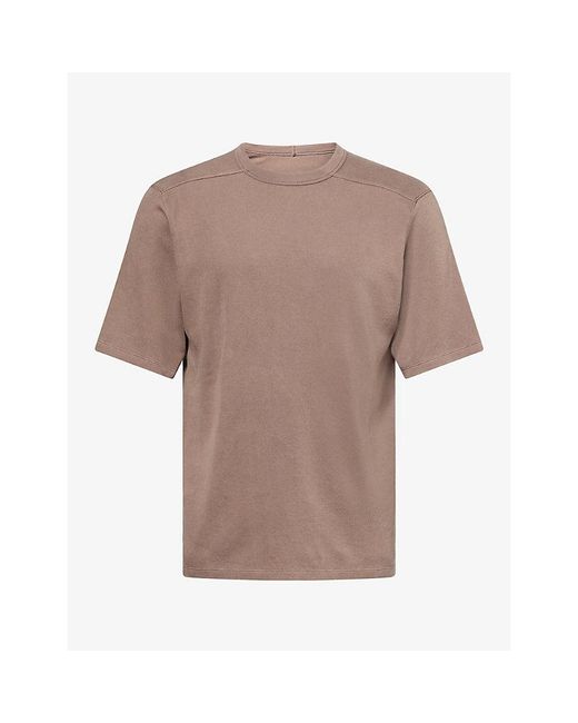 Rick Owens Brown Brad Short-Sleeve Cotton T-Shirt for men