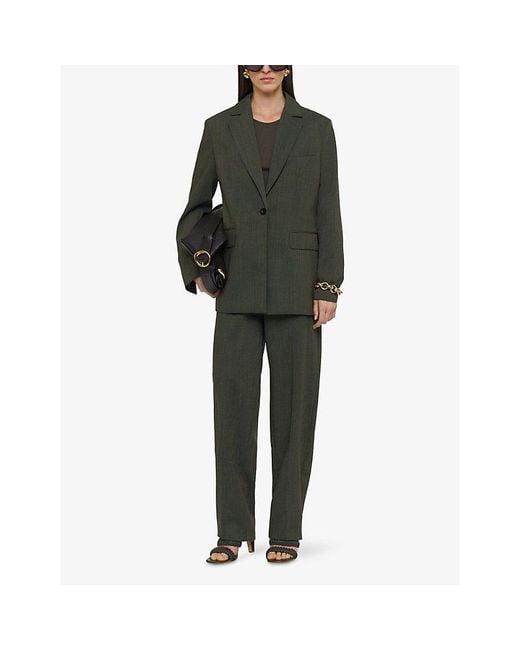 Joseph Green Maati Single-Breasted Wool Jacket
