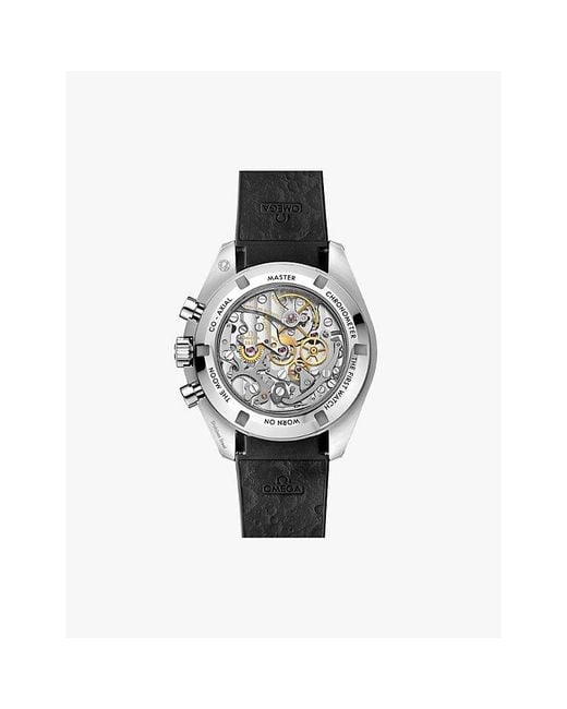 Omega White 310.32.42.50.04.001 Speedmaster Moonwatch Professional Steel And Rubber Manual Chronograph Watch for men