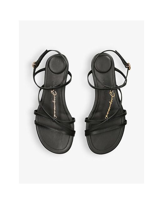 Jacquemus Black Les Sandales Pralu Plates Logo-embellished Leather Sandals