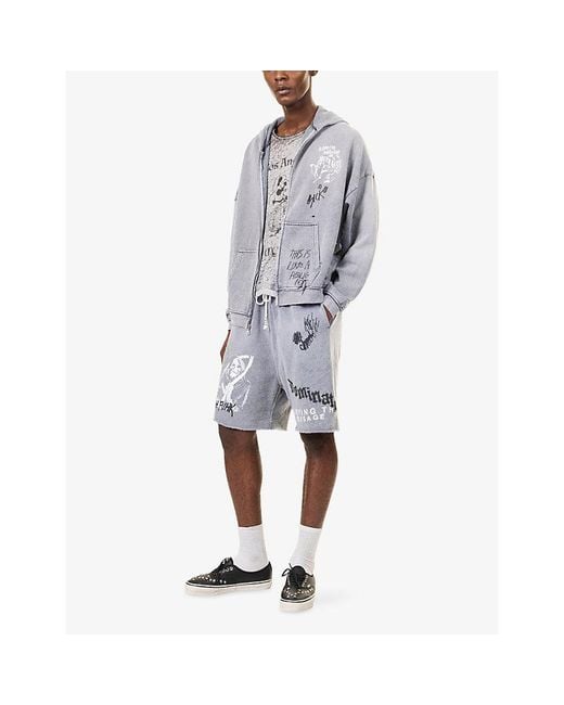 Paly Hollywood Purple Carrying The Message Cotton-Blend Hoody for men
