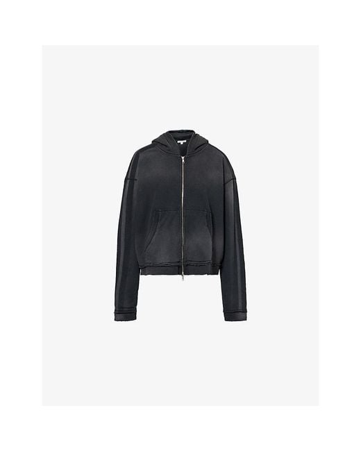 Jaded London Black Sporty Baggy Monster Cotton-Jersey Hoody