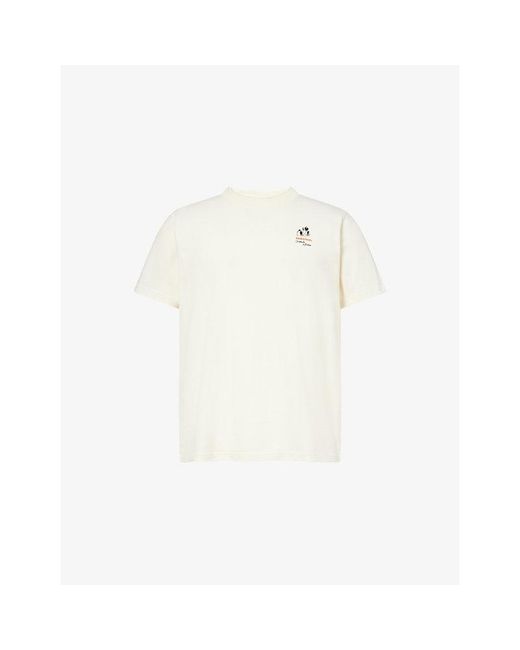 Percival White Bistro Short-Sleeve Cotton T-Shirt for men