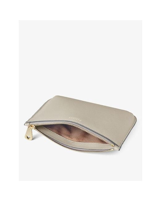 Aspinal Natural Ella Large Smooth-leather Pouch