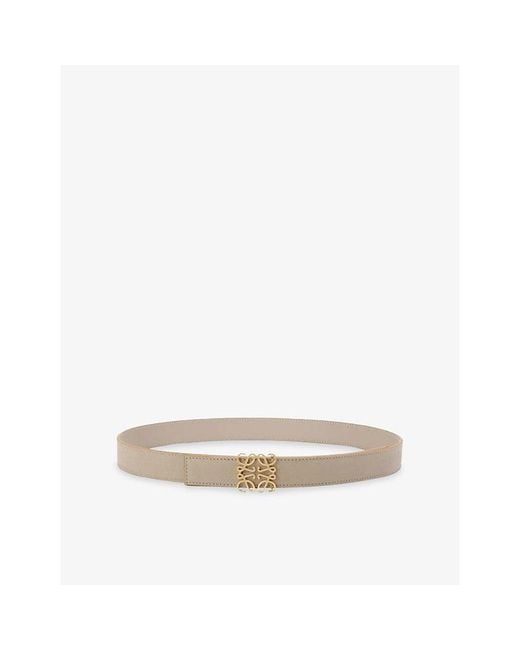 Loewe Natural Anagram Reversible Leather Belt