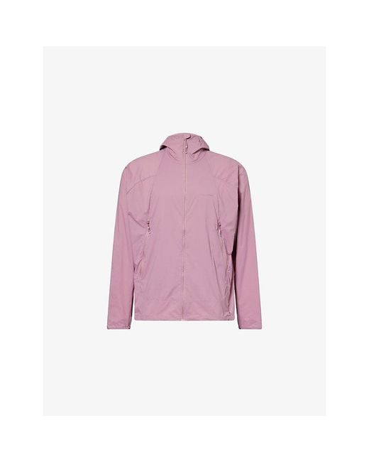 Salomon Purple Outwind Logo-Print Shell Jacket for men