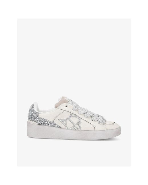 Naked Wolfe White Ram Chunky-sole Leather Low-top Trainers