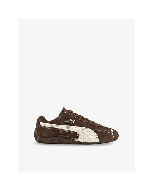 PUMA Brown Speedcat Og Suede Low-Top Trainers