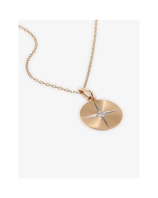 La Maison Du Couturier White Skydiamond Elemental Air 14Ct And 0.068Ct Lab-Grown Diamond Pendant Necklace