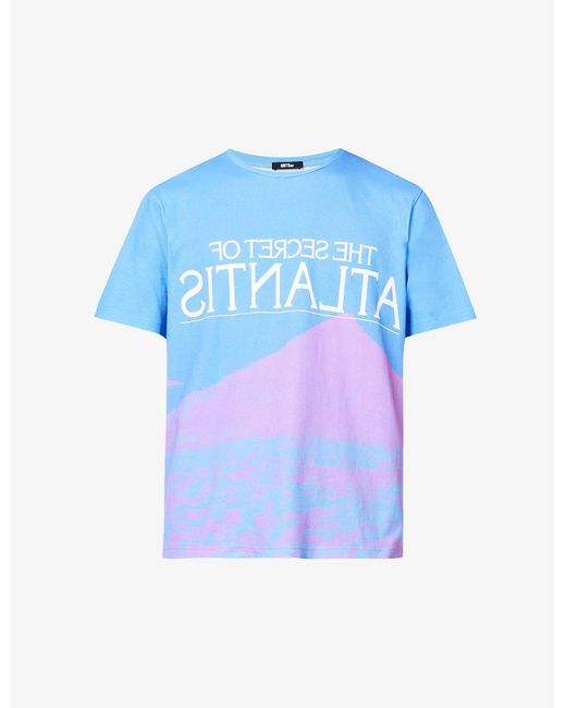 Msftsrep Blue Atlantis Relaxed-fit Cotton-jersey T-shirt for men