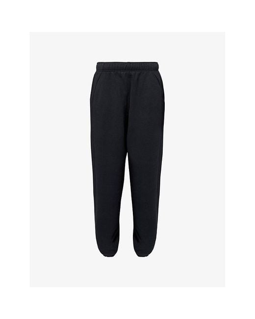 lululemon athletica Black Tapered-Leg Cotton-Blend Jogging Bottoms