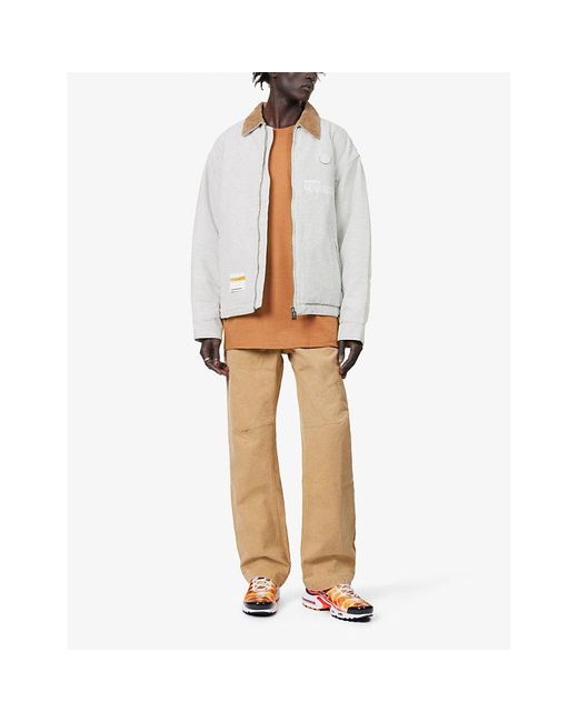 Aape White Moonface Relaxed-fit Cotton-twill Jacket for men