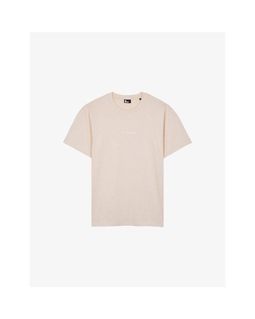 The Kooples Natural Branded Short-Sleeved Cotton-Jersey T-Shirt for men