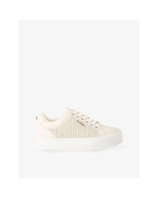 Carvela Kurt Geiger White Sardinia Faux-Leather Trainers