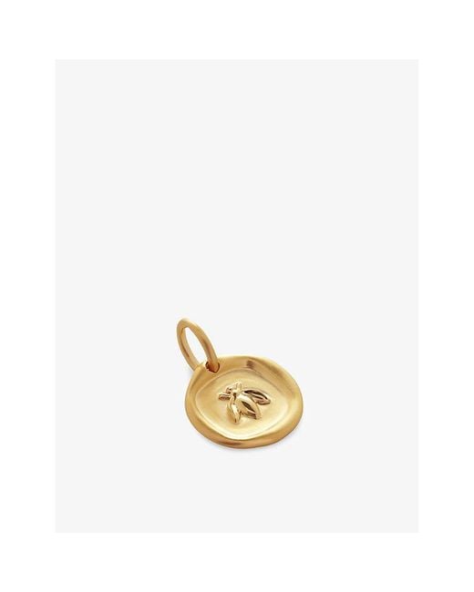 Monica Vinader Metallic Bee 18Ct-Plated Vermeil Sterling- Pendant Charm