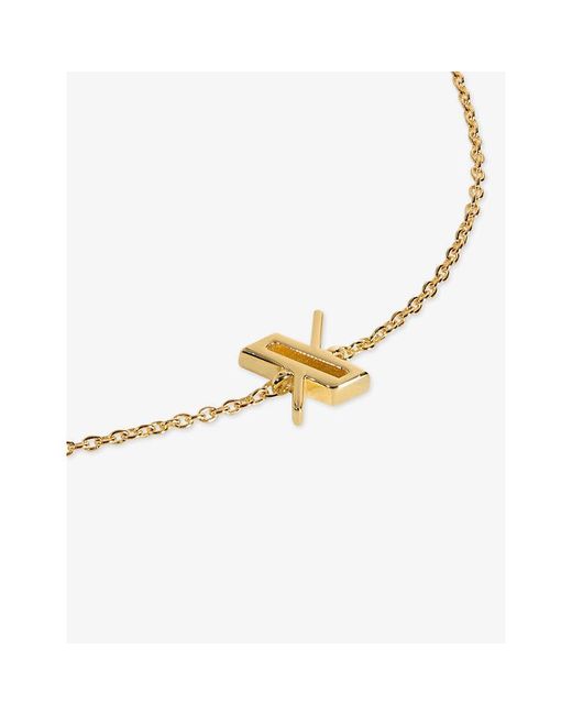 Monica Vinader Metallic Initial X 18Ct Vermeil Bracelet
