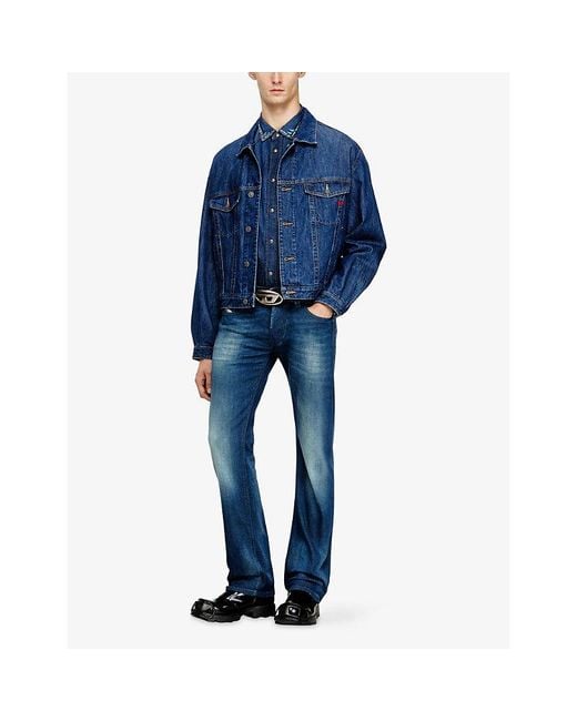 DIESEL Blue 1985 Larkee 0Adbq Relaxed-Fit Denim Jeans for men