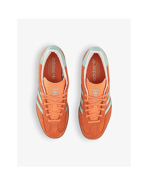 Adidas Orange Gazelle Indoor Suede Low-top Trainers