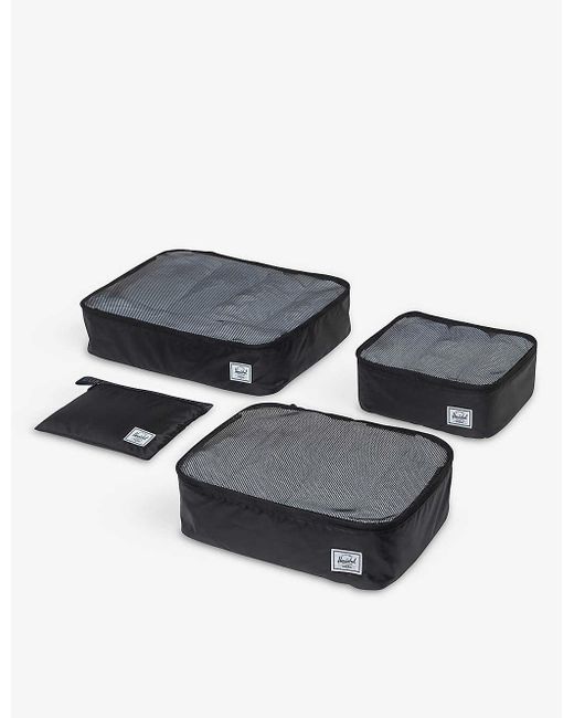 Herschel Supply Co. Black Kyoto Recycled-polyester Packing Cubes Set Of Four