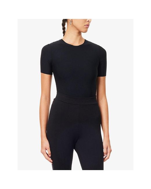 Commando Blue Butter Short-Sleeve Crew Bodysuit