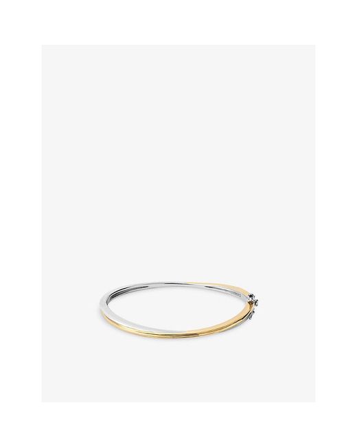 Astley Clarke White Aurora Weave 18Ct Vermeil And 925 Sterling Bangle