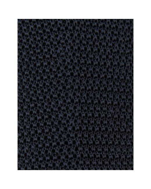 Reiss Blue Punto Knitted Silk Tie for men