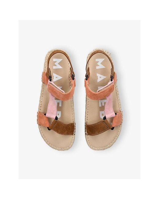 Manebí Multicolor Contrast-Colour Suede Hiking Sandals