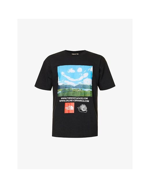 The North Face X Online Ceramics Graphic-print Regular-fit Cotton-jersey  T-shirt in Black for Men | Lyst