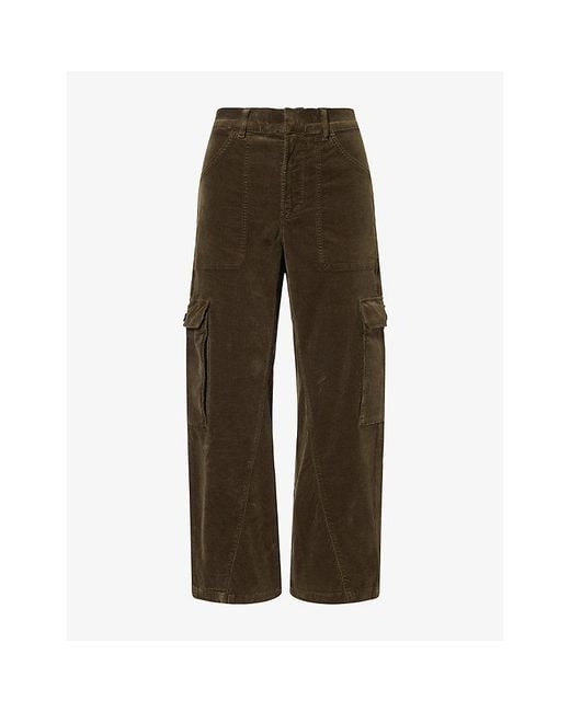 Citizens of Humanity Brown Thassos Cropped Corduroy Utility Trousers