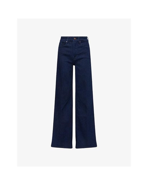 GOOD AMERICAN Blue Good Waist Palazzo Stretch-Denim Jeans