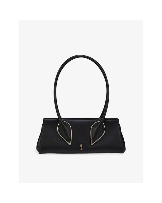 Christian Louboutin Black Venus Baguette Leather Shoulder Bag