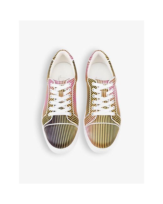 Christian Louboutin Multicolor Fun Vieira Orlato Brand-embellished Leather Low-top Trainers