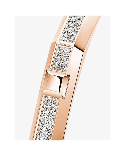 Messika Natural Moderniste Pave Medium 18Ct And 0.75Ct Diamond Bangle Bracelet